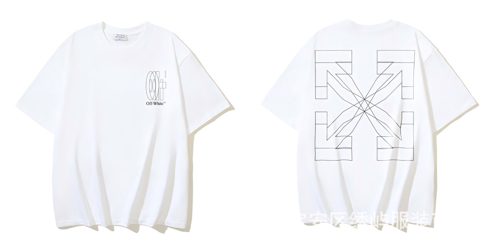 Figure Arrow Graphic Print Streetwear Crew Neck Short Sleeve T Shirt