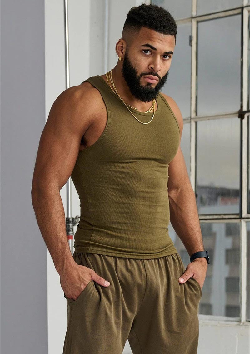 YOUNGLA 340 Wife Lovers Ribbed vest