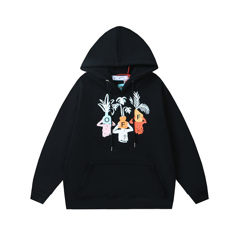 Off-White Arrow Graphic Print Hoodie Streetwear Unisex
