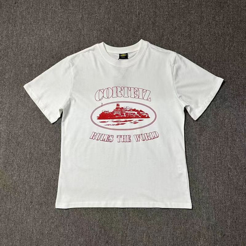 Camiseta de manga corta unisex holgada de streetwear Corteiz Alcatraz RTW