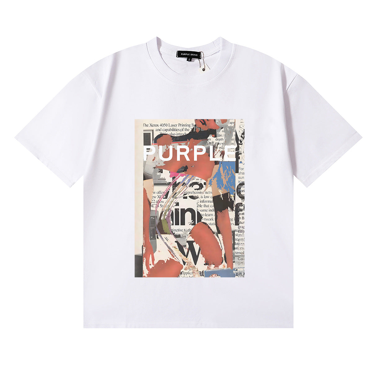 Purple Brand Graphic Tee Loose Unisex Vintage Streetwear T-Shirt