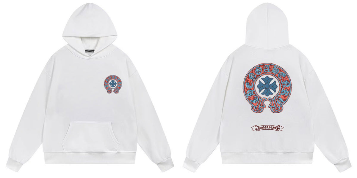 Chrome Hearts Cross Horseshoe Hoodie Vintage Goth Streetwear Pullover