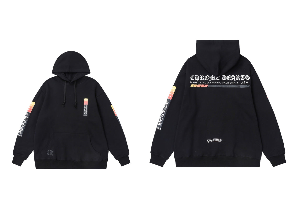 Chrome Hearts Horseshoe Cross Hoodie Goth Streetwear Graphic Pullover