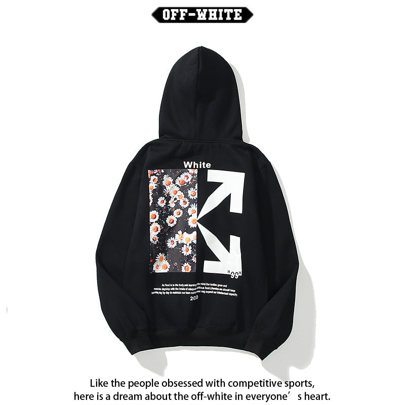 Off-White Arrow Graphic Print Hoodie Streetwear Unisex