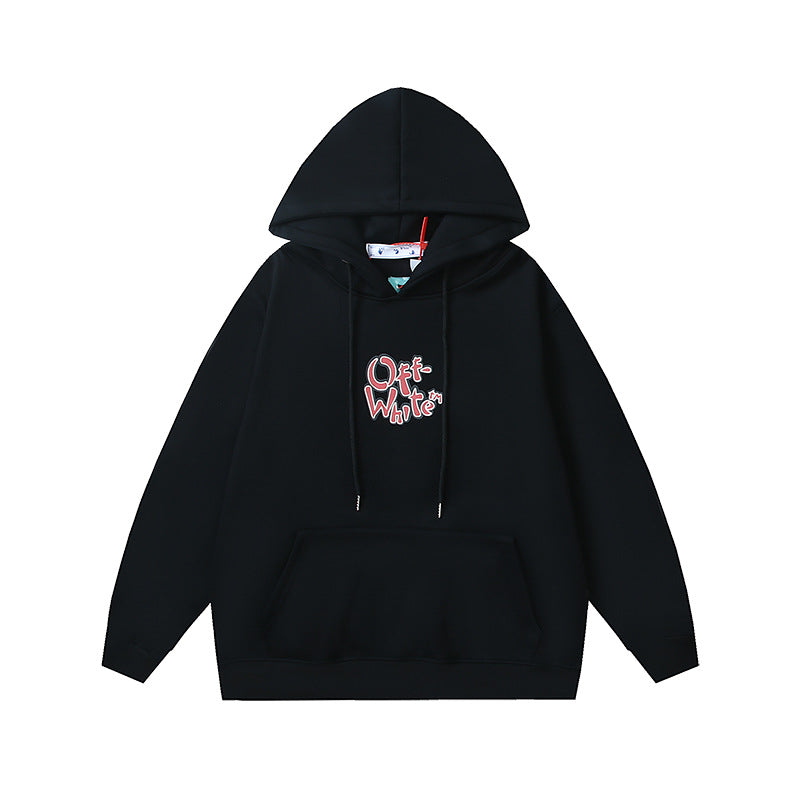 Off-White Arrow Graphic Print Hoodie Streetwear Unisex