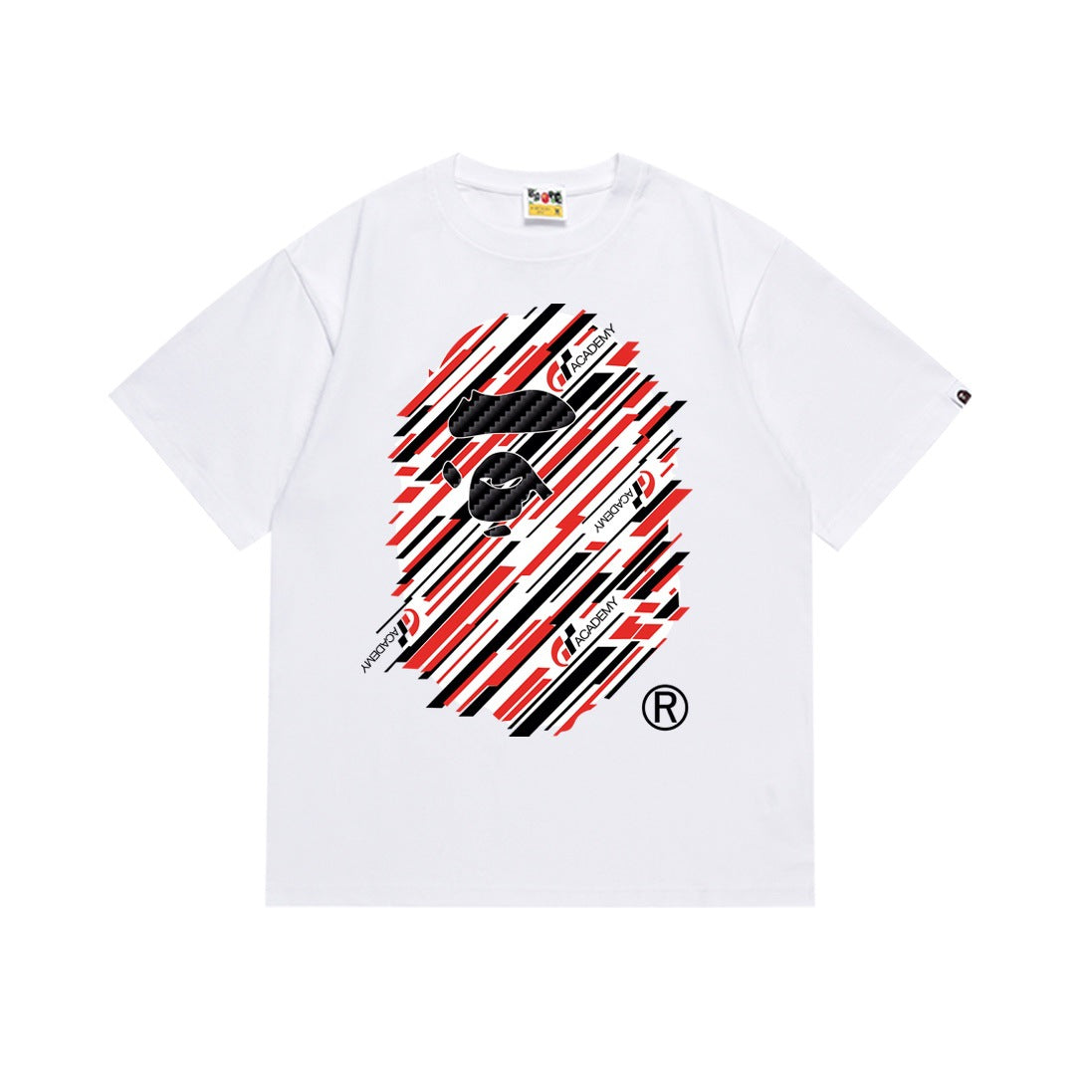 Bape Multi‑Camo Ape Head Graphic Oversized Tee Streetwear Unisex