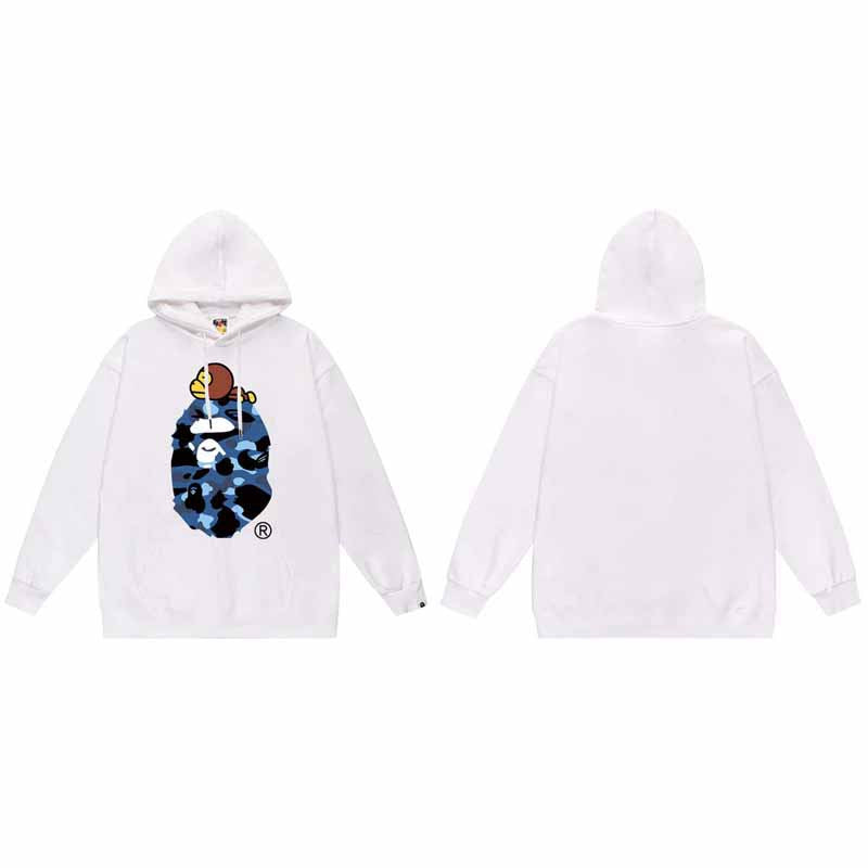 BAPE Hoodie Baby Milo Ape Head Multi Graphic Street Fleece Pullover
