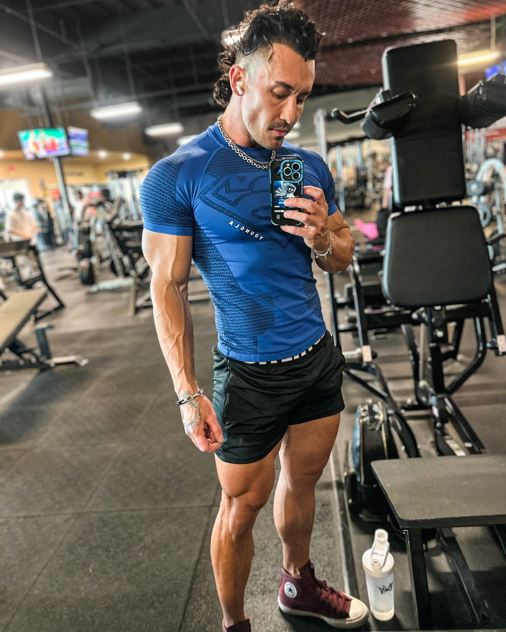 YOUNGLA 4117 Superman Compression Tees