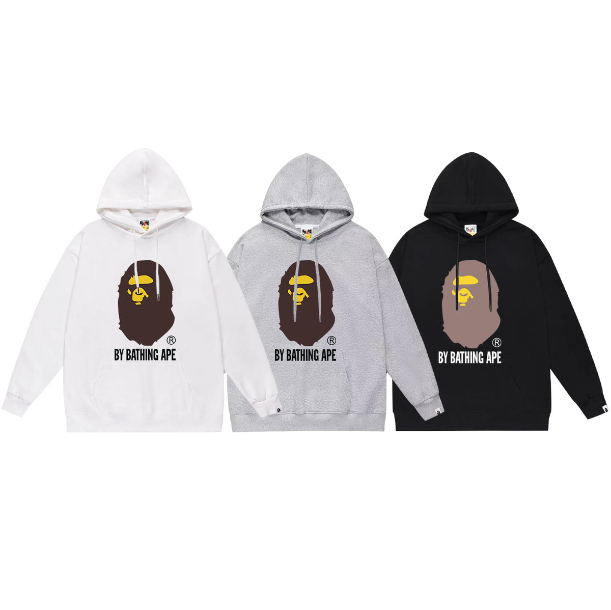 Bape Camo Ape Head Graphic Vintage Washed Oversized Hoodie Streetwear