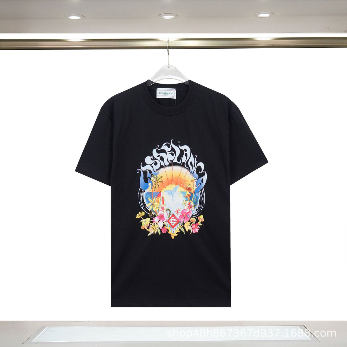 Casablanca Art Print Loose Unisex Short Sleeve Graphic T-Shirt