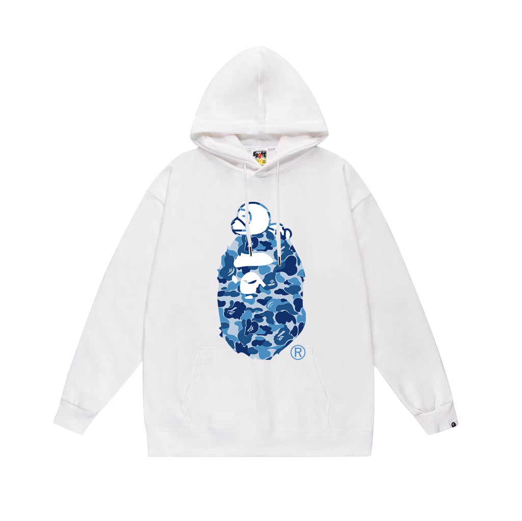 BAPE Hoodie Multi Camo Ape Head Print Street Fleece Pullover