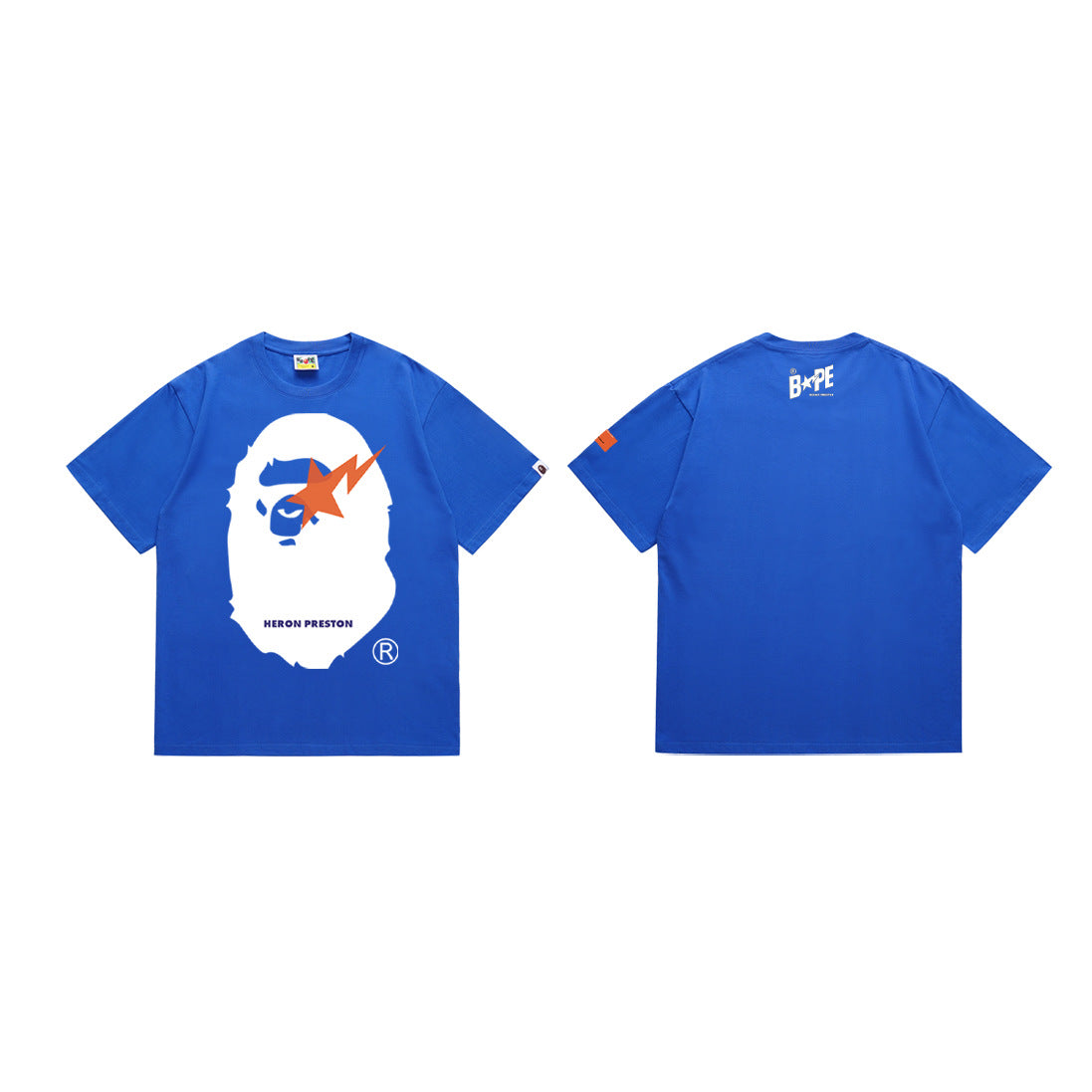 BAPE Ape Head Graphic Print Short Sleeve Tee Streetwear Unisex