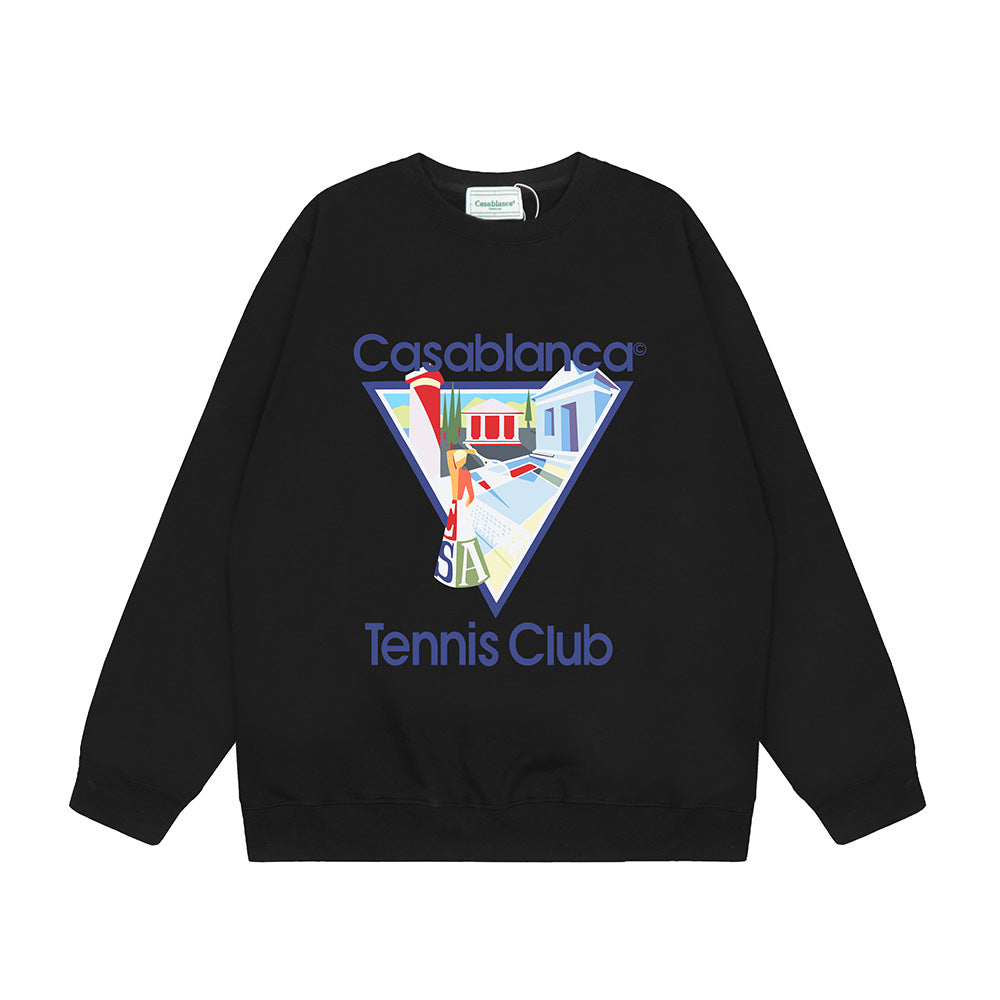 Casablanca Graphic Print Crew Neck French Terry Sweatshirt Unisex