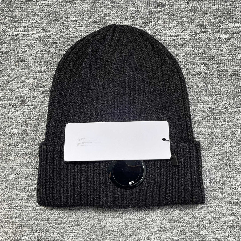 C.P. Company Extrafine Merino Wool Ribbed Lens Beanie