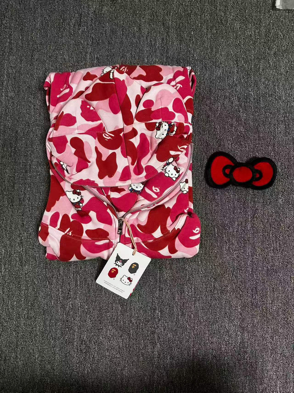BAPE x Sanrio Hello Kitty Kuromi Camo Full Zip Hoodie