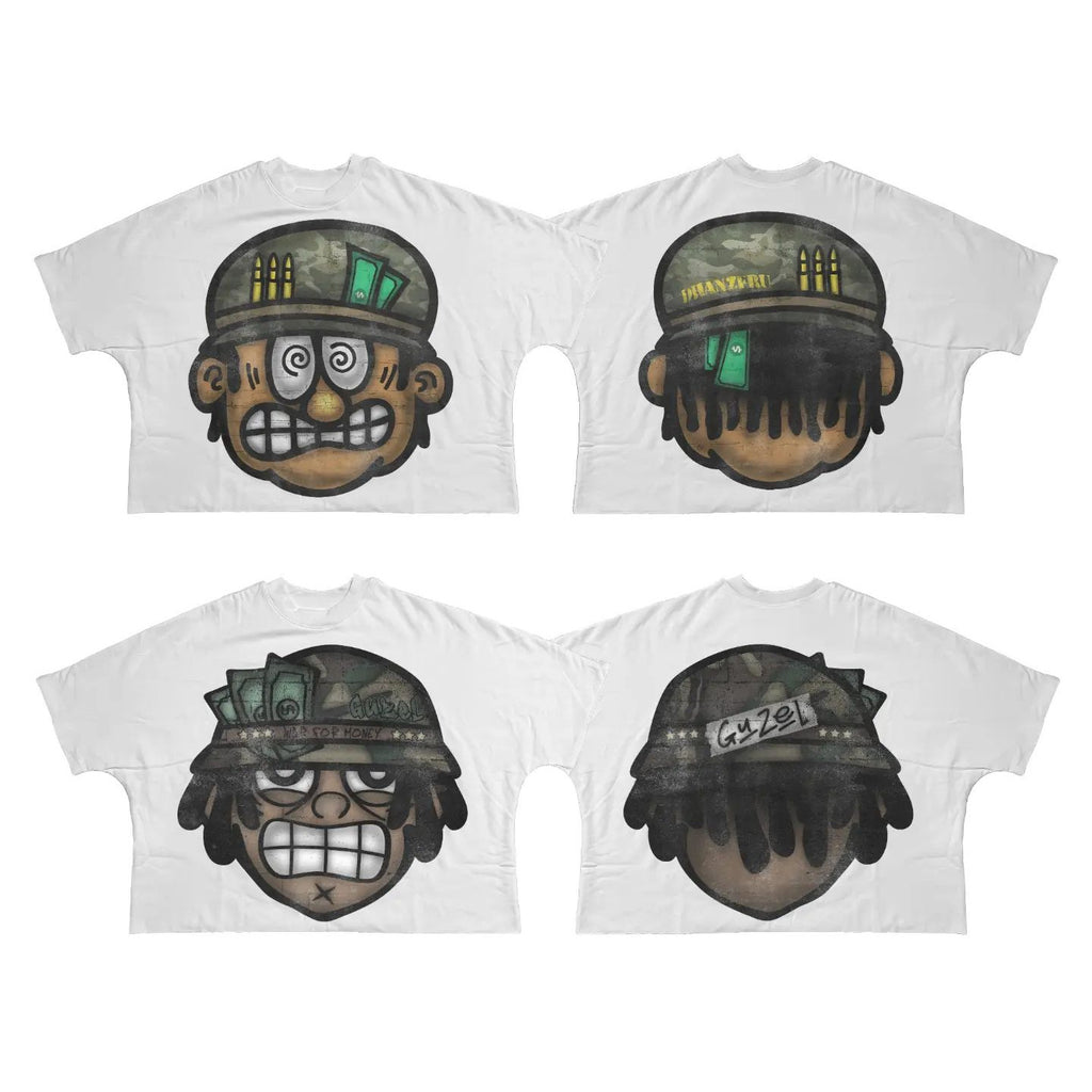 Y2K Hip Hop Cartoon Character Graphic Unisex Oversized Streetwear Cotton Tee
