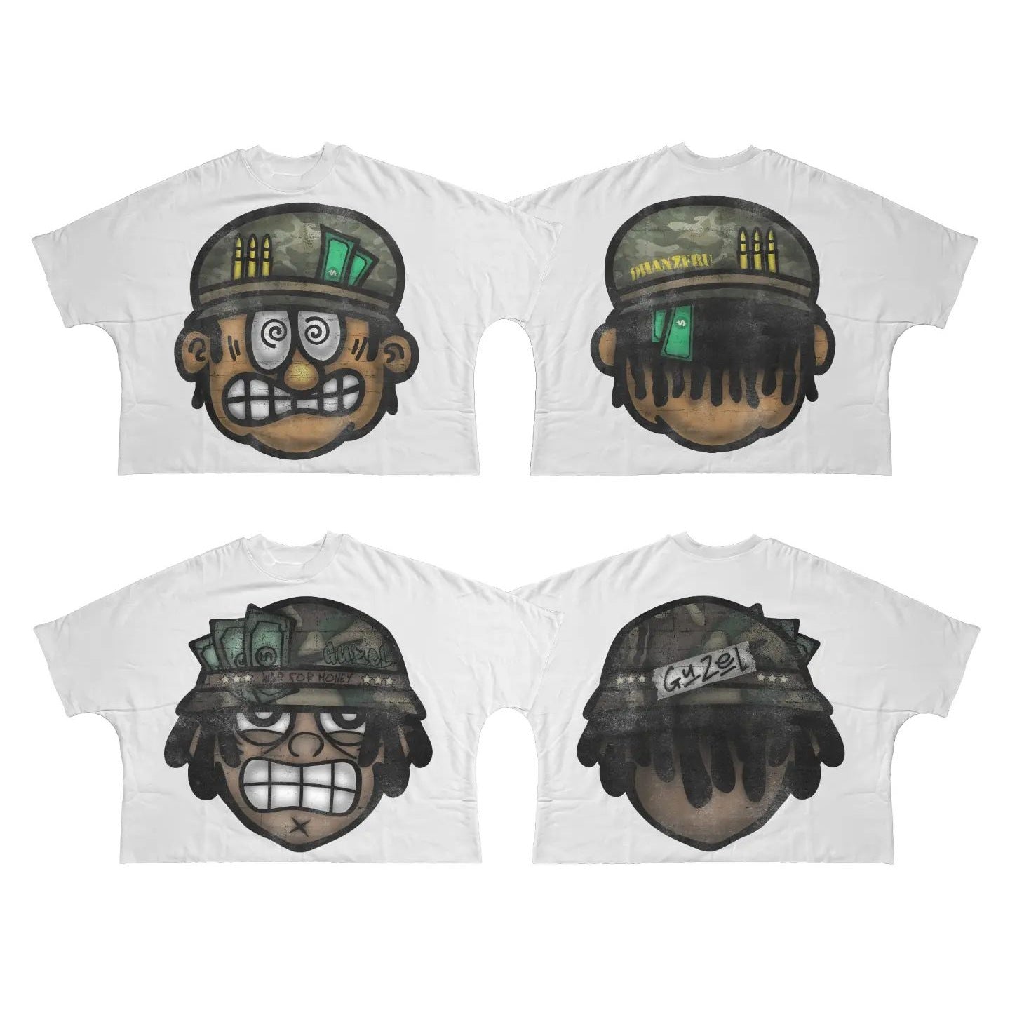 Y2K Hip Hop Cartoon Character Graphic Unisex Oversized Streetwear Cotton Tee