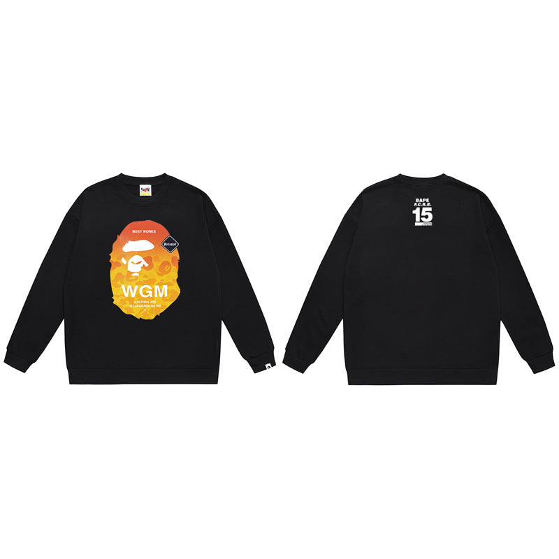 BAPE Ape Head Crewneck Sweatshirt Multi Print Streetwear Pullover