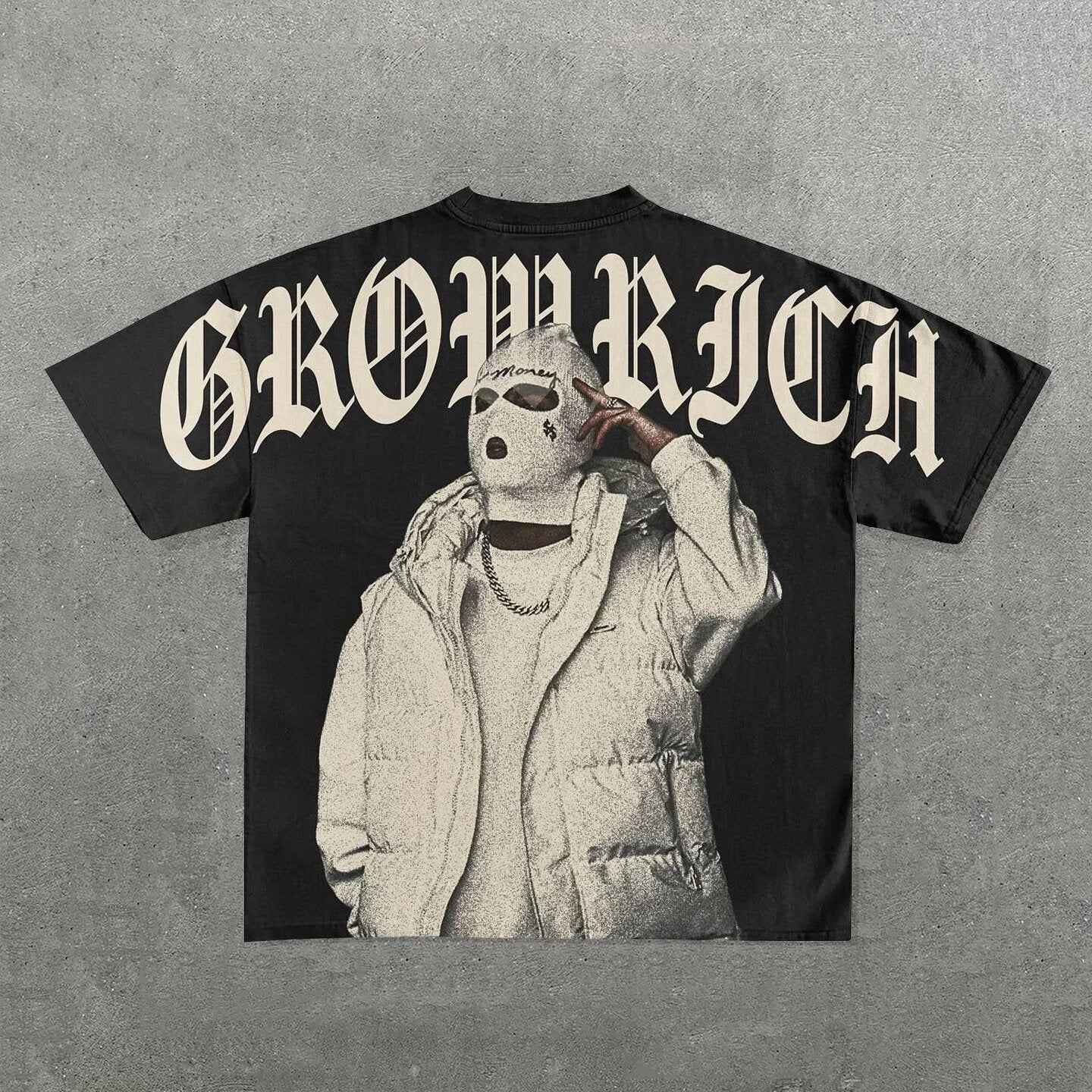Y2K Punk Vintage NBA & Skimaske Streetwear Unisex Baumwoll-T-Shirt