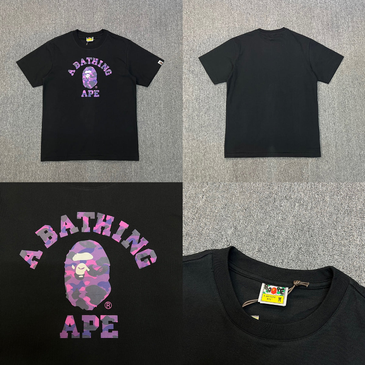 Bape Ape Head Camo Graphic Oversized Short Sleeve Tee Multi‑Style