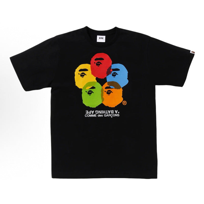 Bape Ape Head Graphic Short Sleeve Tee Streetwear Unisex