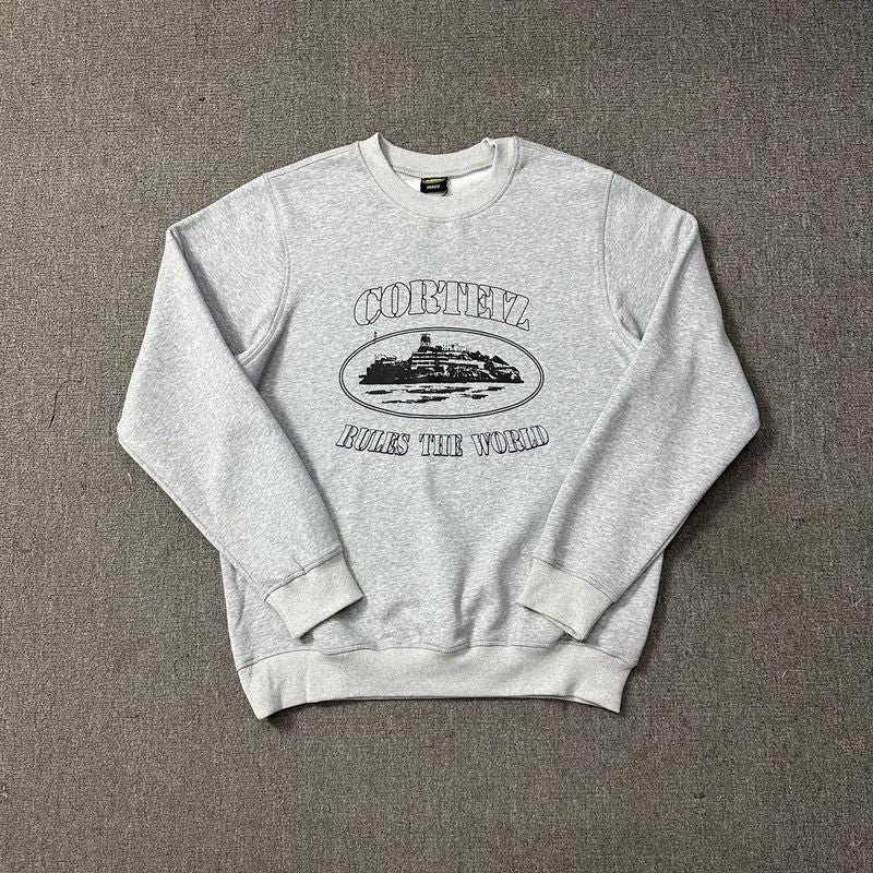 Corteiz Island Letter Graphic Oversized Crewneck Streetwear
