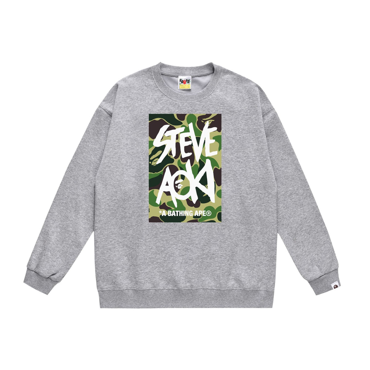 BAPE Crewneck Sweatshirt Ape Head Multi Graphic Street Pullover
