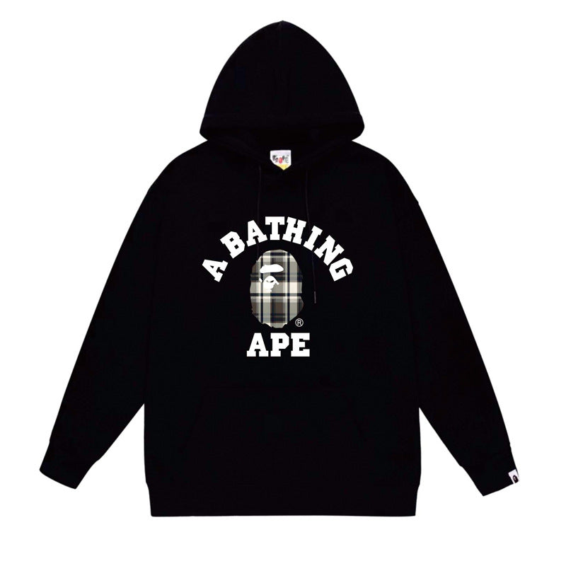 BAPE x Stussy Shark Graphic Hoodie Street Cotton Pullover Sweatshirt