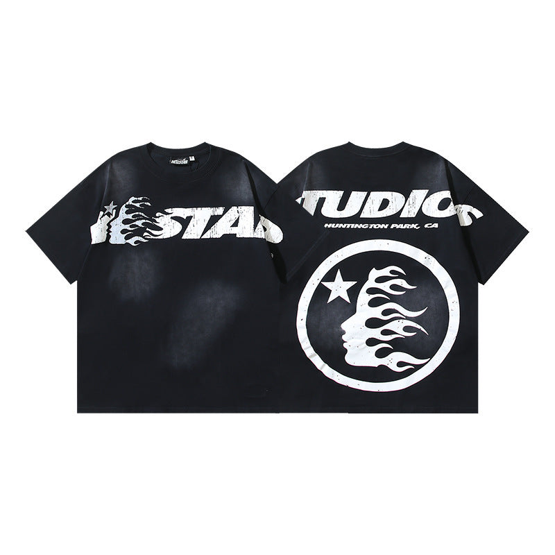 Hellstar Multi‑Graphic Print Crew Neck Short Sleeve Tee Unisex