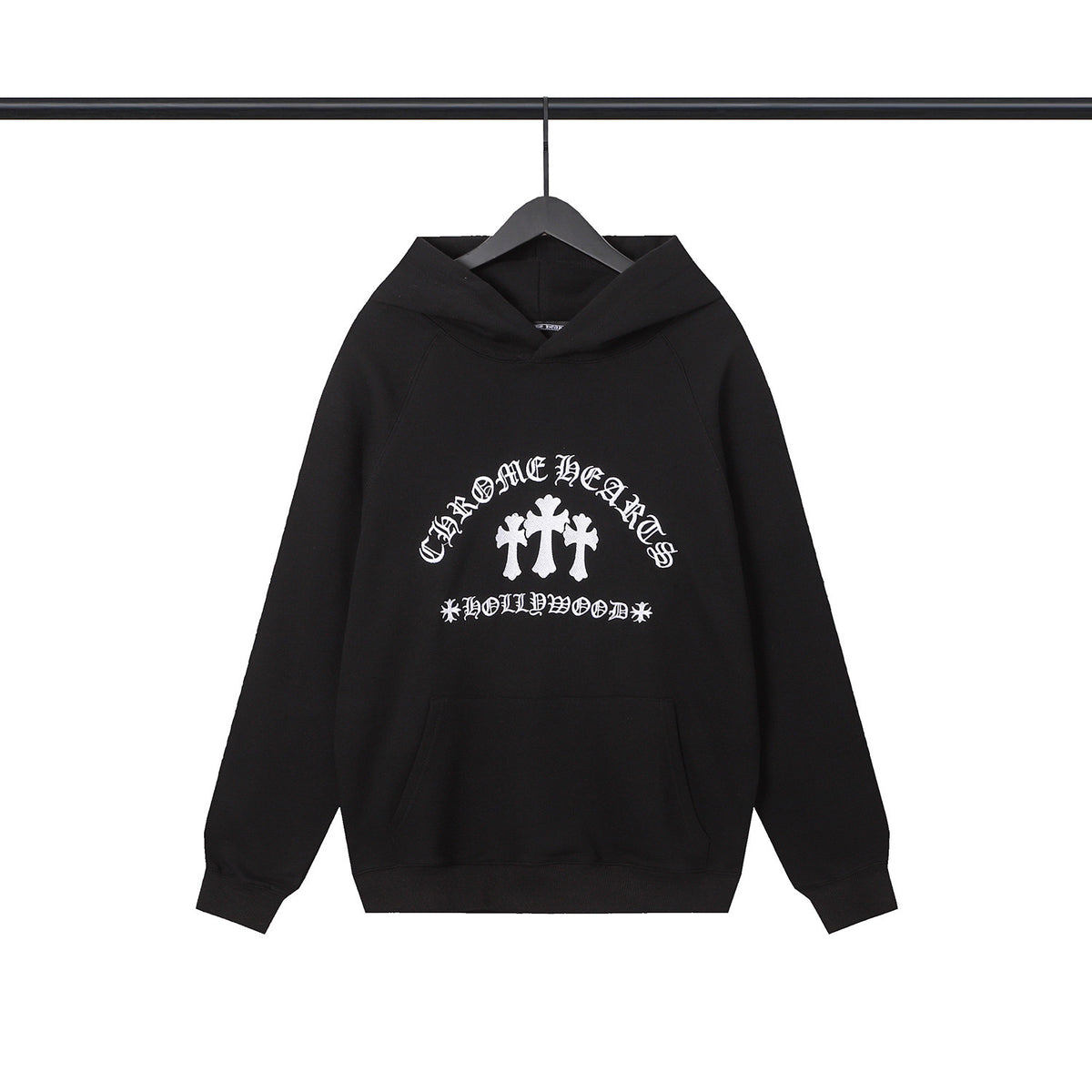 Chrome Hearts Horseshoe Cross Hoodie Goth Streetwear Graphic Pullover