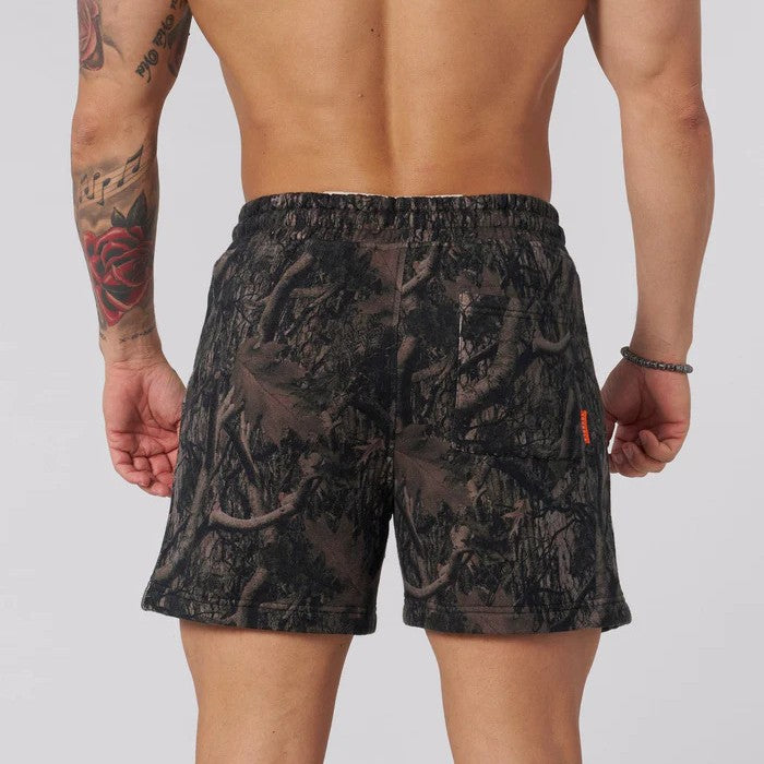 YOUNGLA 1118 Tree Camo Cotton Shorts