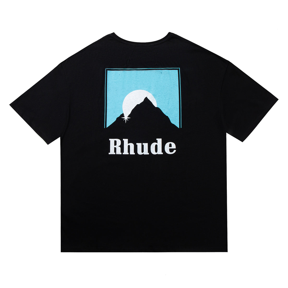 Rhude Graphic Tees Vintage High Street Loose Couple Crew Neck T-Shirt