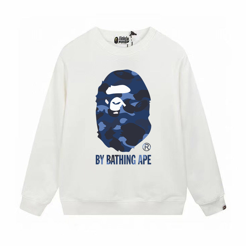 Bape Camo Ape Head Graphic Crewneck Sweatshirt Streetwear Unisex