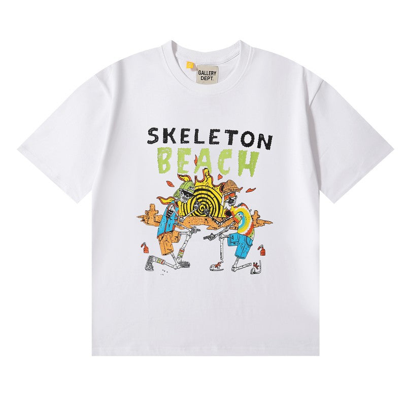 Gallery Dept Classic Logo Slogan Crew Neck Short Sleeve T‑Shirt Unisex