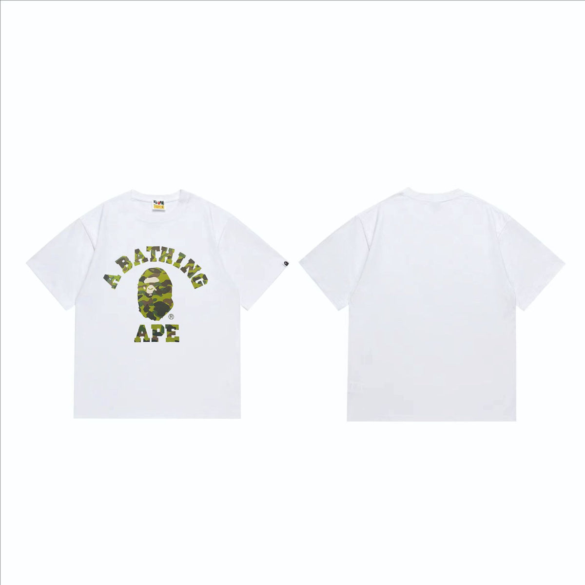 Bape Multi‑Ape‑Head Graphic Oversized Tee Streetwear Unisex