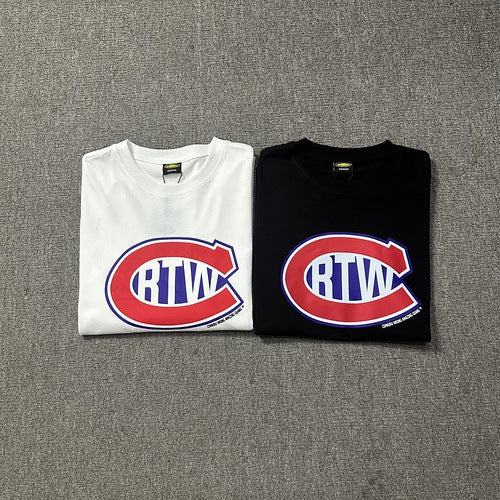Corteiz Logo Letter Print Crew Neck Short Sleeve T‑Shirt Unisex