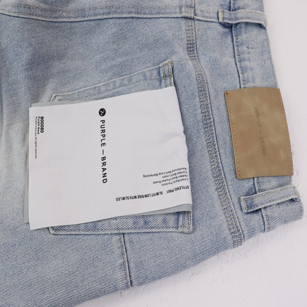 Purple Brand Star Embroidery Skinny Denim Jeans Unisex