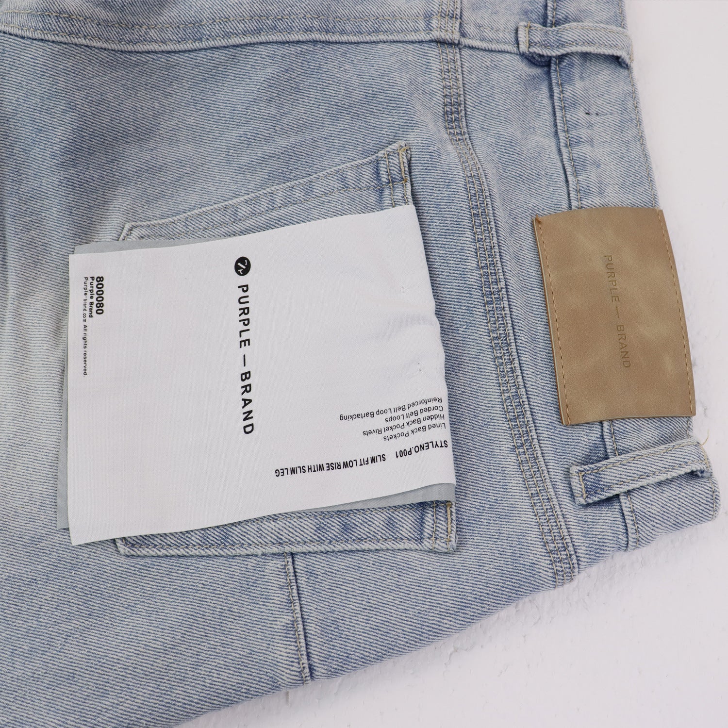 Purple Brand Star Embroidery Skinny Denim Jeans Unisex