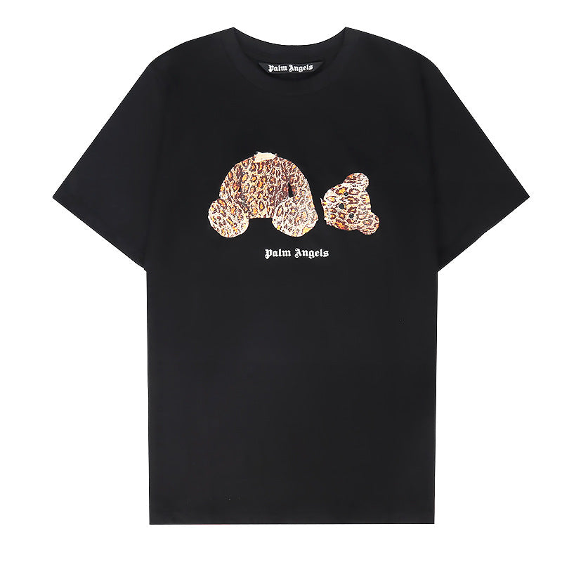 Palm Angels Teddy Bear Graphic Tee Loose Unisex Streetwear T-Shirt