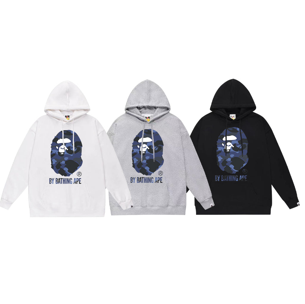 Bape Camo Ape Head Graphic Vintage Washed Oversized Hoodie Streetwear