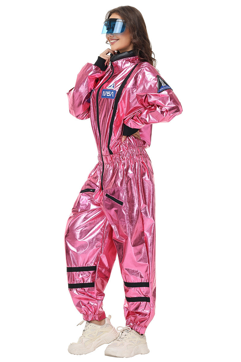 Halloween Women Astronaut Space Suit Cosplay Pilot Jumpsuit Party Sets