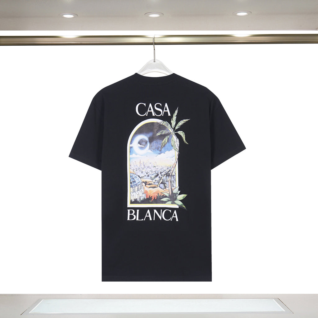 Casablanca Art Print Loose Unisex Short Sleeve Graphic T-Shirt