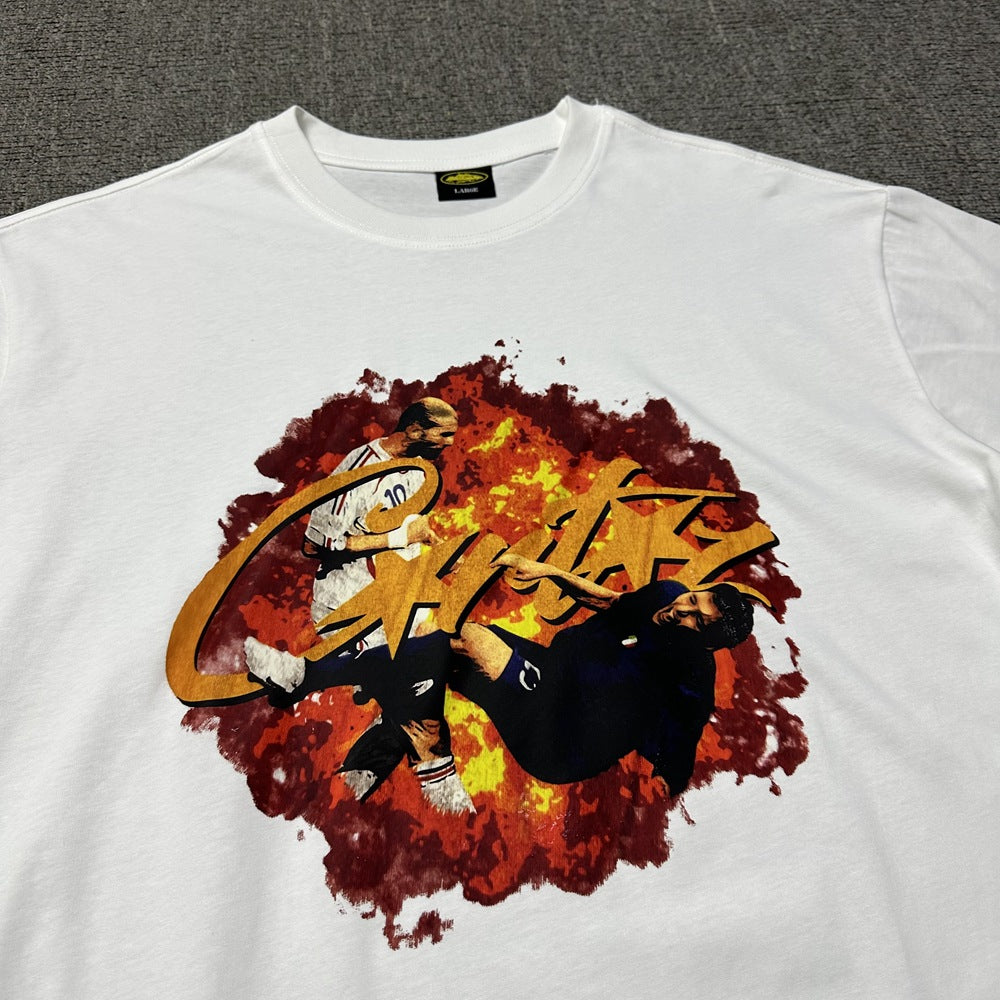 2026 New Corteiz Graphic Print Tee Loose Casual Streetwear T-Shirt