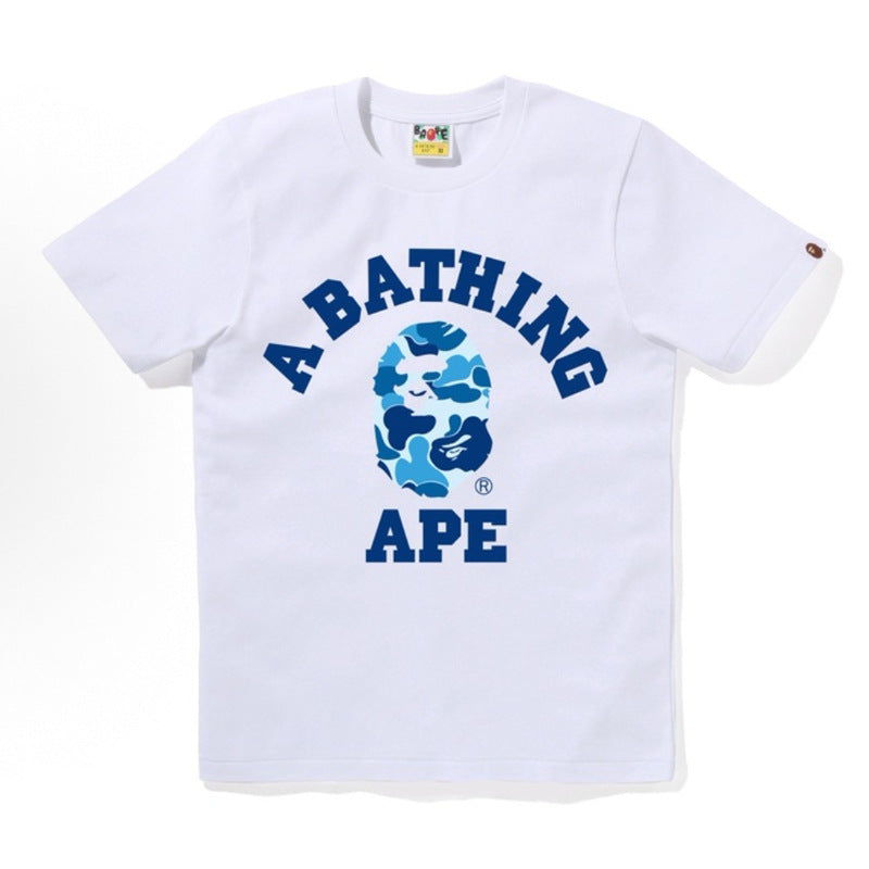 Bape Ape Head Graphic Short Sleeve Tee Streetwear Unisex