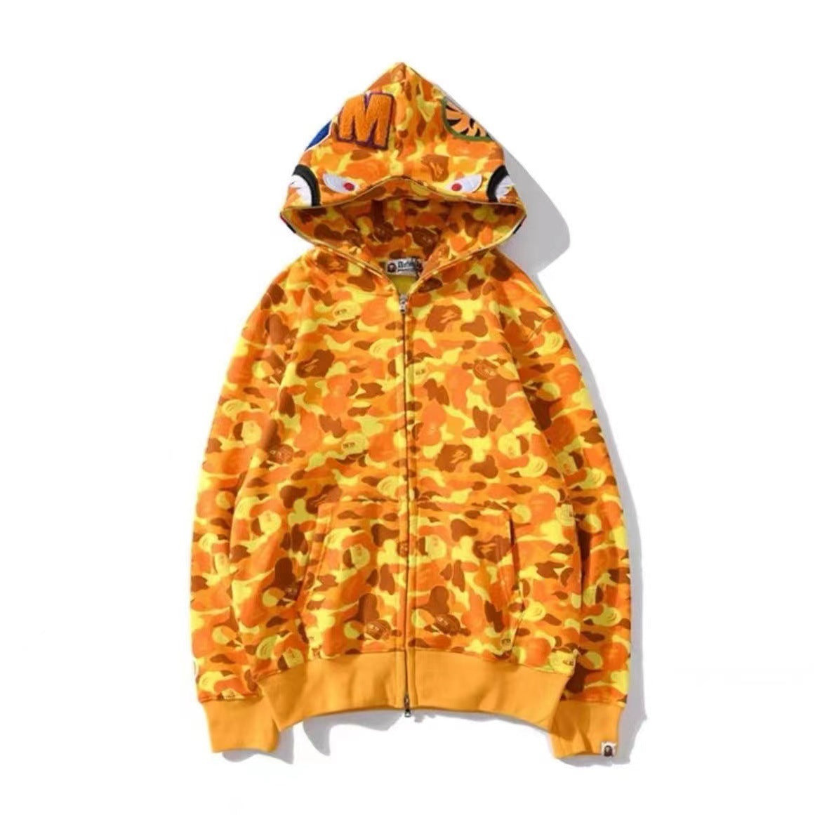 BAPE Shark Ape Head Camo Embroidered Zip Up Hoodie