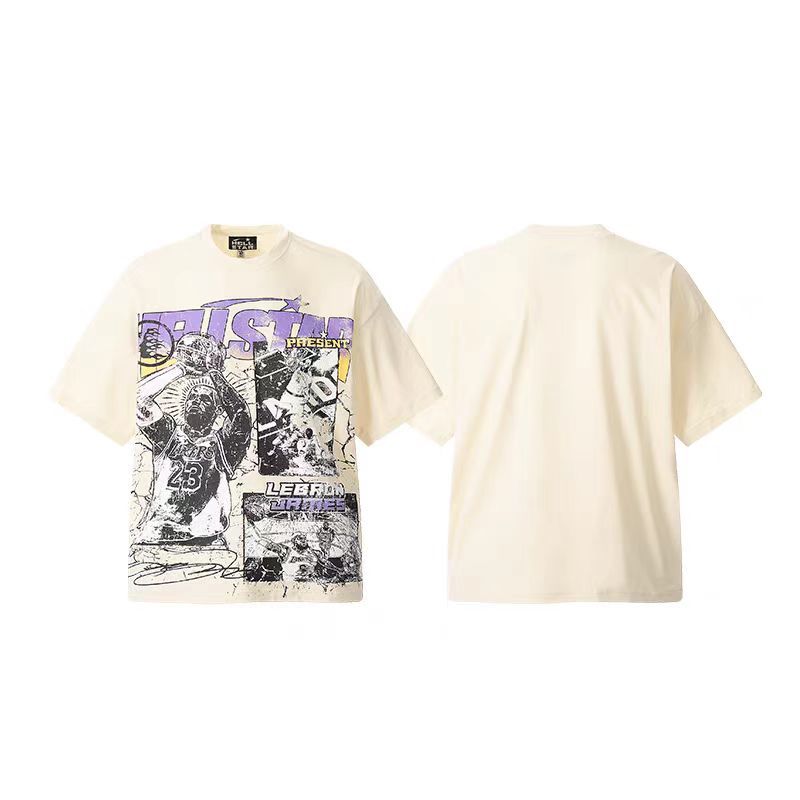 Y2K Hellstar Style Grafik Unisex Oversized Streetwear Baumwoll-T-Shirt