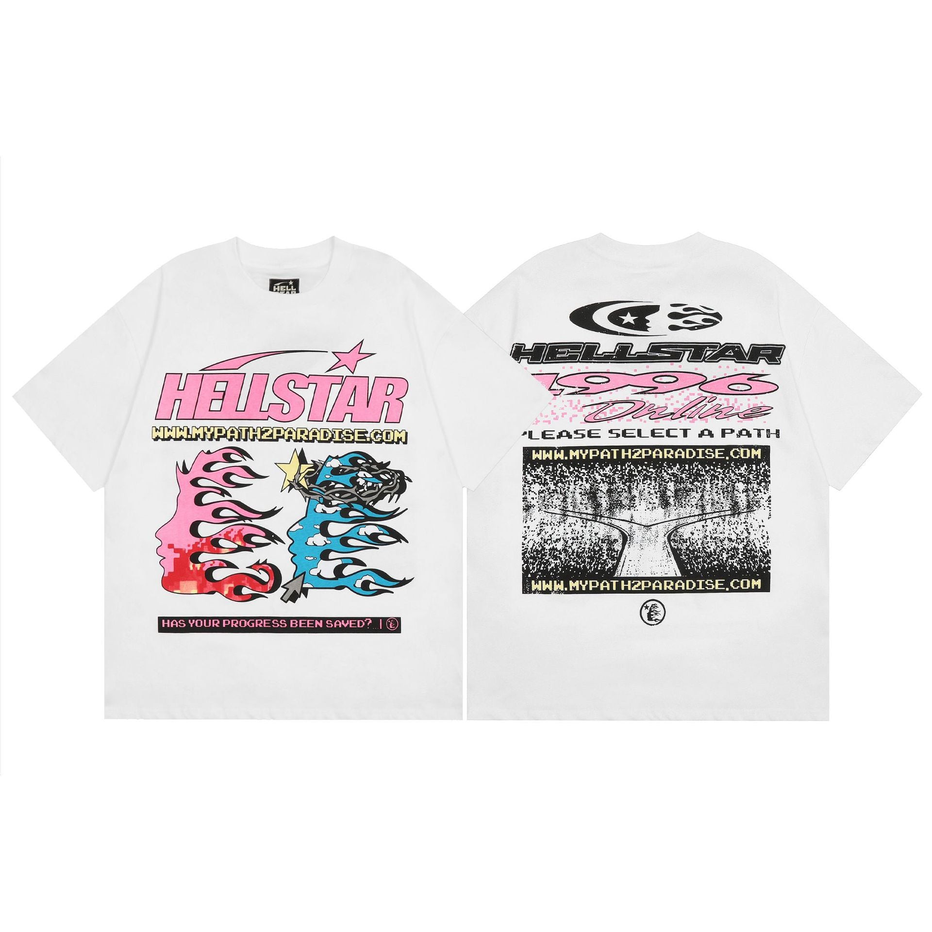 Hellstar Multi‑Graphic Print Crew Neck Short Sleeve Tee Unisex