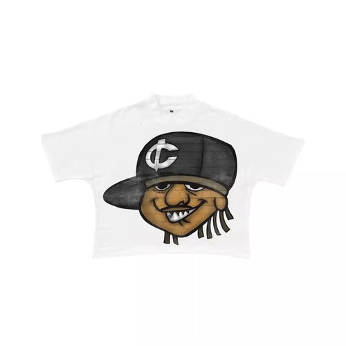 Madhand Style Y2K Schwarzes Cartoon Grafik Unisex Oversized Streetwear Baumwoll T-Shirt