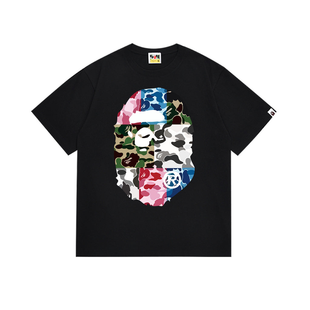 Bape Maneki Neko Ape Head Graphic Oversized Tee Streetwear Unisex