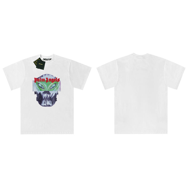 Palm Angels Graphic Print Tee Loose Crew Neck Streetwear T-Shirt